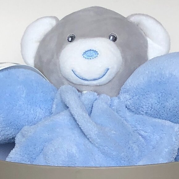 Kaloo Brand New Bear Blue-Medium Chubby  Plush Stuffed Animal - Picture 10 of 12